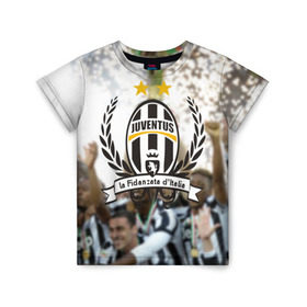 Детская футболка 3D с принтом Juventus5 , 100% гипоаллергенный полиэфир | прямой крой, круглый вырез горловины, длина до линии бедер, чуть спущенное плечо, ткань немного тянется | football | juve | juventus | seria a | бьянконери | серия а | футбол | чемпионат италии | юве | ювентус