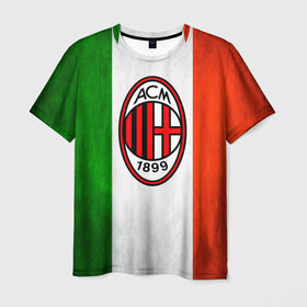 Мужская футболка 3D с принтом Milan2 , 100% полиэфир | прямой крой, круглый вырез горловины, длина до линии бедер | football | milan | seria a | милан | россонери | серия а | футбол | чемпионат италии