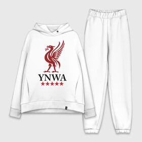 Женский костюм хлопок Oversize с принтом YNWA ,  |  | ynwa | ливерпуль