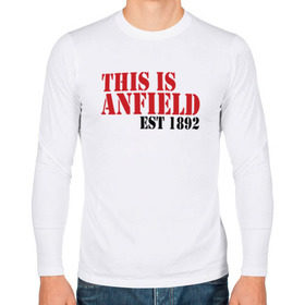 Мужской лонгслив хлопок с принтом This is Anfield , 100% хлопок |  | ливерпуль
