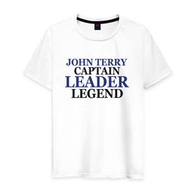 Мужская футболка хлопок с принтом John Terry , 100% хлопок | прямой крой, круглый вырез горловины, длина до линии бедер, слегка спущенное плечо. | john terry | джон терри | челси