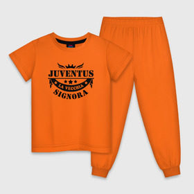Детская пижама хлопок с принтом juventus , 100% хлопок |  брюки и футболка прямого кроя, без карманов, на брюках мягкая резинка на поясе и по низу штанин
 | juventus | ювентус