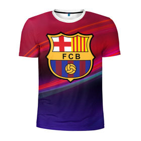 Мужская футболка 3D спортивная с принтом ФК Барселона , 100% полиэстер с улучшенными характеристиками | приталенный силуэт, круглая горловина, широкие плечи, сужается к линии бедра | барселона | болельщик | испания | каталония | футбол | футболист