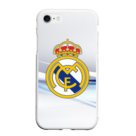 Чехол для iPhone 7/8 матовый с принтом Реал Мадрид , Силикон | Область печати: задняя сторона чехла, без боковых панелей | real madrid | испания | португалия