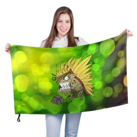 Флаг 3D с принтом Бристлбэк из Доты , 100% полиэстер | плотность ткани — 95 г/м2, размер — 67 х 109 см. Принт наносится с одной стороны | bristleback | dota2 | бристлбэк