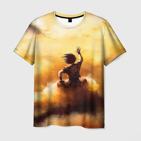 Мужская футболка 3D с принтом Cloud , 100% полиэфир | прямой крой, круглый вырез горловины, длина до линии бедер | anime | dragon ball | goku | аниме | вегета | гоку | драконий жемчуг | жемчуг дракона