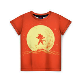 Детская футболка 3D с принтом Moon , 100% гипоаллергенный полиэфир | прямой крой, круглый вырез горловины, длина до линии бедер, чуть спущенное плечо, ткань немного тянется | anime | dragon ball | goku | аниме | гоку | драконий жемчуг | жемчуг дракона