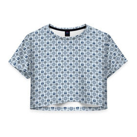 Женская футболка 3D укороченная с принтом Sans , 100% полиэстер | круглая горловина, длина футболки до линии талии, рукава с отворотами | new year | sans | santa | undertale | зима | нг | новый год | санта | снег