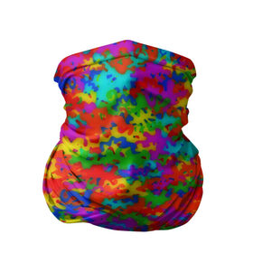 Бандана-труба 3D с принтом Радужный камуфляж , 100% полиэстер, ткань с особыми свойствами — Activecool | плотность 150‒180 г/м2; хорошо тянется, но сохраняет форму | dye | tie | tie dye | краска | милитари | радуга | тай дай | текстура | цвет