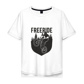 Мужская футболка хлопок Oversize с принтом Freeride , 100% хлопок | свободный крой, круглый ворот, “спинка” длиннее передней части | iceberg