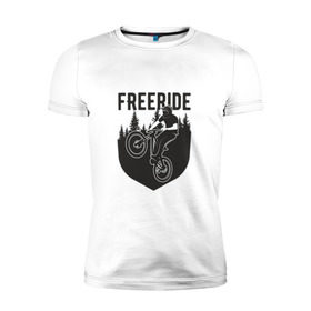 Мужская футболка премиум с принтом Freeride , 92% хлопок, 8% лайкра | приталенный силуэт, круглый вырез ворота, длина до линии бедра, короткий рукав | iceberg