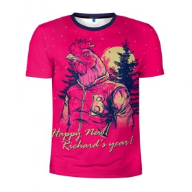 Мужская футболка 3D спортивная с принтом Happy Richard`s year! , 100% полиэстер с улучшенными характеристиками | приталенный силуэт, круглая горловина, широкие плечи, сужается к линии бедра | 