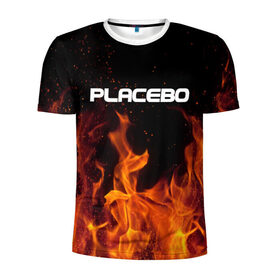 Мужская футболка 3D спортивная с принтом Placebo , 100% полиэстер с улучшенными характеристиками | приталенный силуэт, круглая горловина, широкие плечи, сужается к линии бедра | Тематика изображения на принте: 