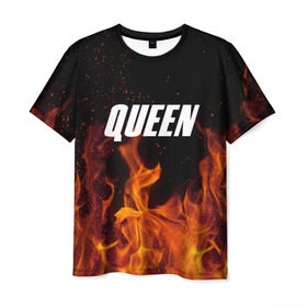 Мужская футболка 3D с принтом Queen , 100% полиэфир | прямой крой, круглый вырез горловины, длина до линии бедер | rok | куин | меркури | музыка | панк | рок | фреди