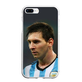 Чехол для iPhone 7Plus/8 Plus матовый с принтом Leo Messi , Силикон | Область печати: задняя сторона чехла, без боковых панелей | fc barcelona | football | lionel messi | messi | аргентина | барса | лео месси | фк барселона | футбол