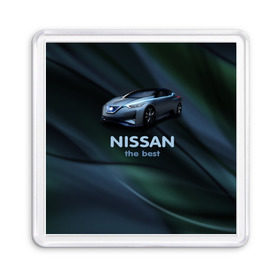 Магнит 55*55 с принтом Nissan the best , Пластик | Размер: 65*65 мм; Размер печати: 55*55 мм | nissan | авто | автомобиль | водитель | машина | ниссан | тачка