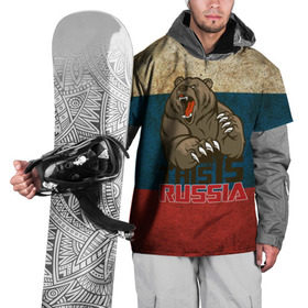 Накидка на куртку 3D с принтом This is Russia , 100% полиэстер |  | медведь | мишка | патриот | патриотизм | россия | руский | рф | страна | ярусский