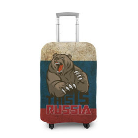 Чехол для чемодана 3D с принтом This is Russia , 86% полиэфир, 14% спандекс | двустороннее нанесение принта, прорези для ручек и колес | Тематика изображения на принте: медведь | мишка | патриот | патриотизм | россия | руский | рф | страна | ярусский