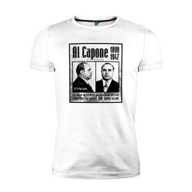 Мужская футболка премиум с принтом Аль Капоне , 92% хлопок, 8% лайкра | приталенный силуэт, круглый вырез ворота, длина до линии бедра, короткий рукав | al capone | аль капоне | гангстер | мафия | чикаго