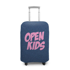 Чехол для чемодана 3D с принтом Open kids , 86% полиэфир, 14% спандекс | двустороннее нанесение принта, прорези для ручек и колес | всех | группа | интернет | кидс | круче | музыка | опен | ютуб