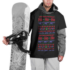 Накидка на куртку 3D с принтом Новогодний свитер Крепкий орешек , 100% полиэстер |  | Тематика изображения на принте: 2017 | new year | крепкий | новогодний | орешек