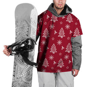 Накидка на куртку 3D с принтом Новогодний узор , 100% полиэстер |  | Тематика изображения на принте: ангел | ёлка | ель | зима | колокольчик | нг | новый год | олень | рождество | санта | снег