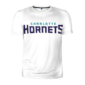 Мужская футболка 3D спортивная с принтом Charlotte Hornets , 100% полиэстер с улучшенными характеристиками | приталенный силуэт, круглая горловина, широкие плечи, сужается к линии бедра | Тематика изображения на принте: 