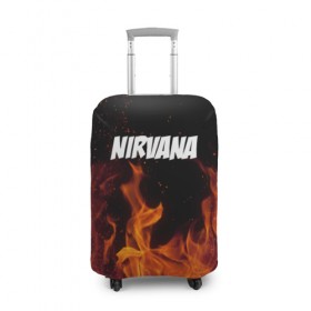Чехол для чемодана 3D с принтом Нирвана , 86% полиэфир, 14% спандекс | двустороннее нанесение принта, прорези для ручек и колес | nirvana | кобейн | курт