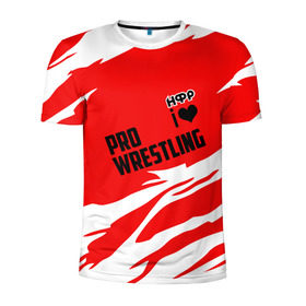Мужская футболка 3D спортивная с принтом НФР: I Love Pro Wrestling , 100% полиэстер с улучшенными характеристиками | приталенный силуэт, круглая горловина, широкие плечи, сужается к линии бедра | Тематика изображения на принте: danger zone | iwf | wrestling | нфр | опасная зона | реслинг | рестлинг