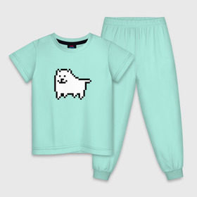 Детская пижама хлопок с принтом Undertale game doge , 100% хлопок |  брюки и футболка прямого кроя, без карманов, на брюках мягкая резинка на поясе и по низу штанин
 | dog | андертейл | подземелье | собака