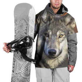 Накидка на куртку 3D с принтом Волк , 100% полиэстер |  | Тематика изображения на принте: волк | волки | волчата | волчонок | хищник