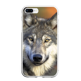 Чехол для iPhone 7Plus/8 Plus матовый с принтом Волк , Силикон | Область печати: задняя сторона чехла, без боковых панелей | Тематика изображения на принте: волк | волки | волчата | волчонок | хищник