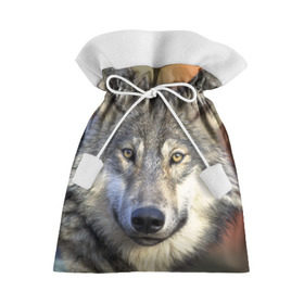 Подарочный 3D мешок с принтом Волк , 100% полиэстер | Размер: 29*39 см | волк | волки | волчата | волчонок | хищник
