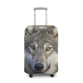 Чехол для чемодана 3D с принтом Волк , 86% полиэфир, 14% спандекс | двустороннее нанесение принта, прорези для ручек и колес | Тематика изображения на принте: волк | волки | волчата | волчонок | хищник