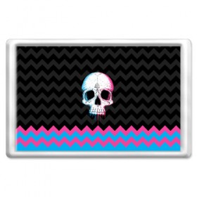 Магнит 45*70 с принтом Colored Skull , Пластик | Размер: 78*52 мм; Размер печати: 70*45 | Тематика изображения на принте: 