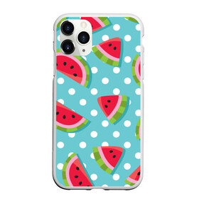 Чехол для iPhone 11 Pro матовый с принтом Арбузный рай , Силикон |  | berry | eat | fruit | pattern | sweet | watermelon | арбуз | еда | сладость | узор | фрукт | ягода