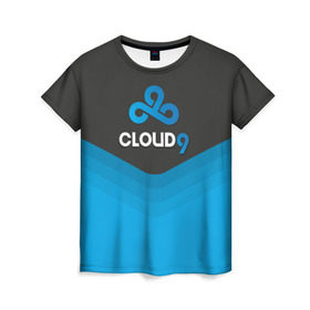 Женская футболка 3D с принтом Cloud 9 Uniform , 100% полиэфир ( синтетическое хлопкоподобное полотно) | прямой крой, круглый вырез горловины, длина до линии бедер | counter strike | cs go | swat | terrorist | контр страйк | кс го | спецназ