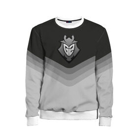 Детский свитшот 3D с принтом G2 Esports Uniform , 100% полиэстер | свободная посадка, прямой крой, мягкая тканевая резинка на рукавах и понизу свитшота | Тематика изображения на принте: counter strike | cs go | g2 esports | swat | terrorist | г2 еспорт | контр страйк | кс го | спецназ