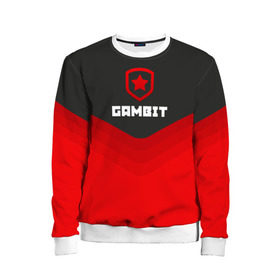 Детский свитшот 3D с принтом Gambit Gaming Uniform , 100% полиэстер | свободная посадка, прямой крой, мягкая тканевая резинка на рукавах и понизу свитшота | Тематика изображения на принте: counter strike | cs go | gambit | swat | terrorist | гамбит | контр страйк | кс го | спецназ