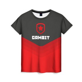 Женская футболка 3D с принтом Gambit Gaming Uniform , 100% полиэфир ( синтетическое хлопкоподобное полотно) | прямой крой, круглый вырез горловины, длина до линии бедер | counter strike | cs go | gambit | swat | terrorist | гамбит | контр страйк | кс го | спецназ