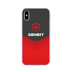 Чехол для Apple iPhone X силиконовый матовый с принтом Gambit Gaming Uniform , Силикон | Печать на задней стороне чехла, без боковой панели | counter strike | cs go | gambit | swat | terrorist | гамбит | контр страйк | кс го | спецназ
