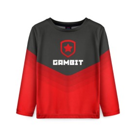 Детский лонгслив 3D с принтом Gambit Gaming Uniform , 100% полиэстер | длинные рукава, круглый вырез горловины, полуприлегающий силуэт
 | Тематика изображения на принте: counter strike | cs go | gambit | swat | terrorist | гамбит | контр страйк | кс го | спецназ