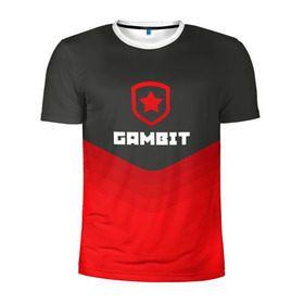 Мужская футболка 3D спортивная с принтом Gambit Gaming Uniform , 100% полиэстер с улучшенными характеристиками | приталенный силуэт, круглая горловина, широкие плечи, сужается к линии бедра | counter strike | cs go | gambit | swat | terrorist | гамбит | контр страйк | кс го | спецназ