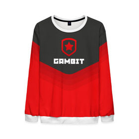 Мужской свитшот 3D с принтом Gambit Gaming Uniform , 100% полиэстер с мягким внутренним слоем | круглый вырез горловины, мягкая резинка на манжетах и поясе, свободная посадка по фигуре | Тематика изображения на принте: counter strike | cs go | gambit | swat | terrorist | гамбит | контр страйк | кс го | спецназ