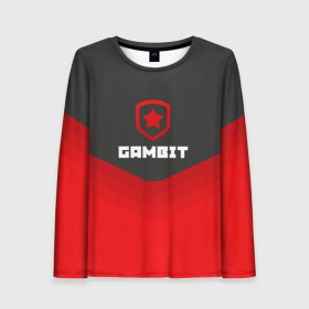 Женский лонгслив 3D с принтом Gambit Gaming Uniform , 100% полиэстер | длинные рукава, круглый вырез горловины, полуприлегающий силуэт | Тематика изображения на принте: counter strike | cs go | gambit | swat | terrorist | гамбит | контр страйк | кс го | спецназ