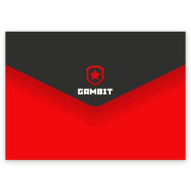 Поздравительная открытка с принтом Gambit Gaming Uniform , 100% бумага | плотность бумаги 280 г/м2, матовая, на обратной стороне линовка и место для марки
 | counter strike | cs go | gambit | swat | terrorist | гамбит | контр страйк | кс го | спецназ