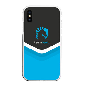 Чехол для iPhone XS Max матовый с принтом Team Liquid Uniform , Силикон | Область печати: задняя сторона чехла, без боковых панелей | Тематика изображения на принте: dota | ggwp | glhf | team | team liquid | дота | игра | тим ликвид | униформа