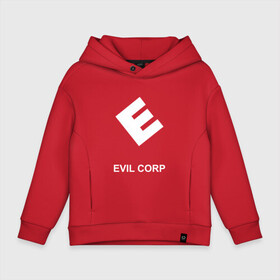 Детское худи Oversize хлопок с принтом Evil corporation , френч-терри — 70% хлопок, 30% полиэстер. Мягкий теплый начес внутри —100% хлопок | боковые карманы, эластичные манжеты и нижняя кромка, капюшон на магнитной кнопке | mister | mr | robot | зла | корпорация | мистер | робот