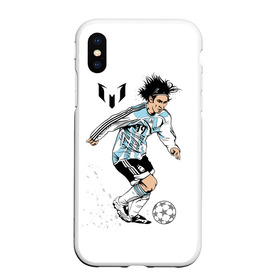 Чехол для iPhone XS Max матовый с принтом Messi , Силикон | Область печати: задняя сторона чехла, без боковых панелей | barselona | messi | аргентина | барселона | испания | месси | мяч | футбол