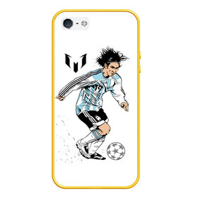 Чехол для iPhone 5/5S матовый с принтом Messi , Силикон | Область печати: задняя сторона чехла, без боковых панелей | barselona | messi | аргентина | барселона | испания | месси | мяч | футбол